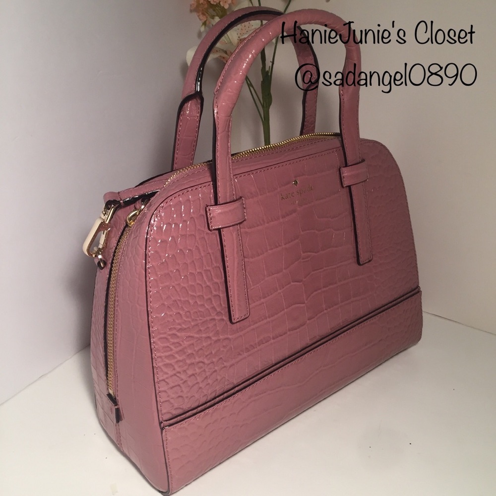 ♨️FINAL SALE♨️KATE SPADE SMALL FELIX RIVERSIDE ST EXOTIC SATCHEL - Picture 3 of 5